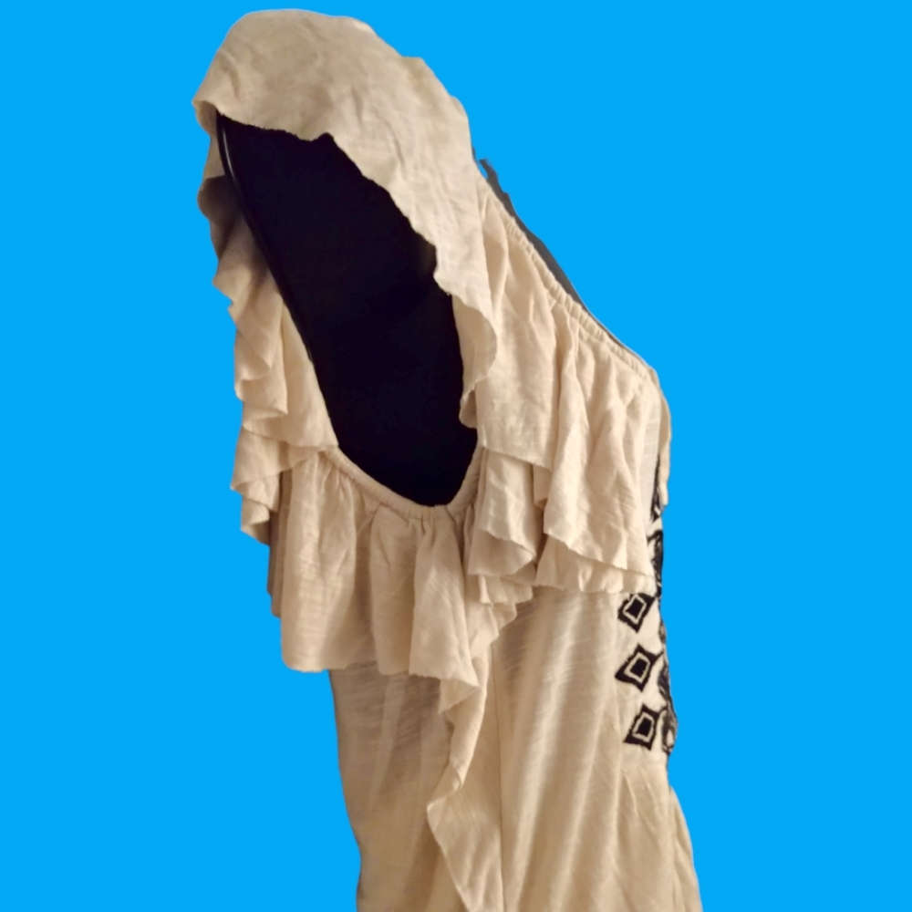 Ecote Boho Flutter Sleeve Blouse Xs - image 6